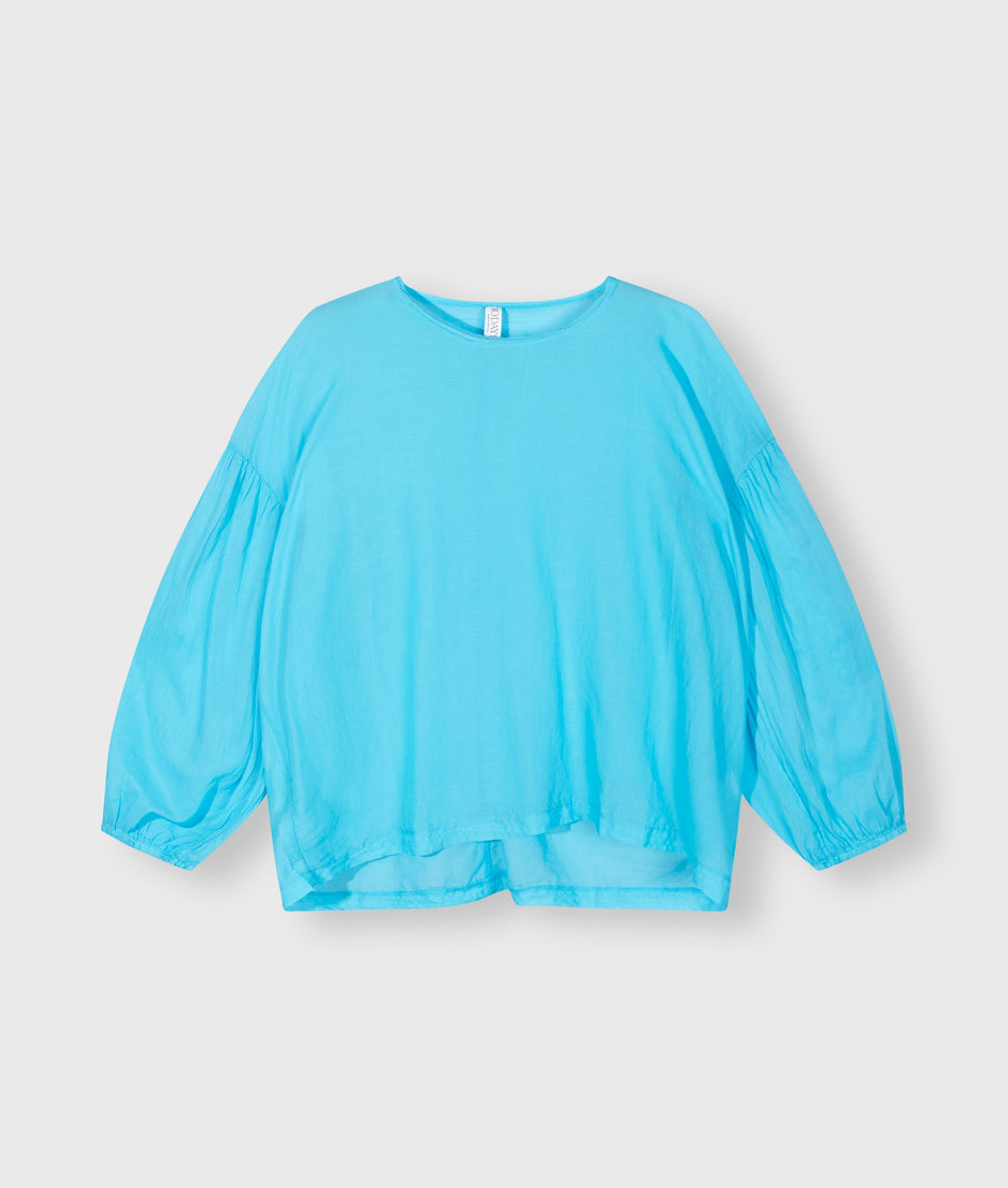 balloon sleeve blouse | laguna blue