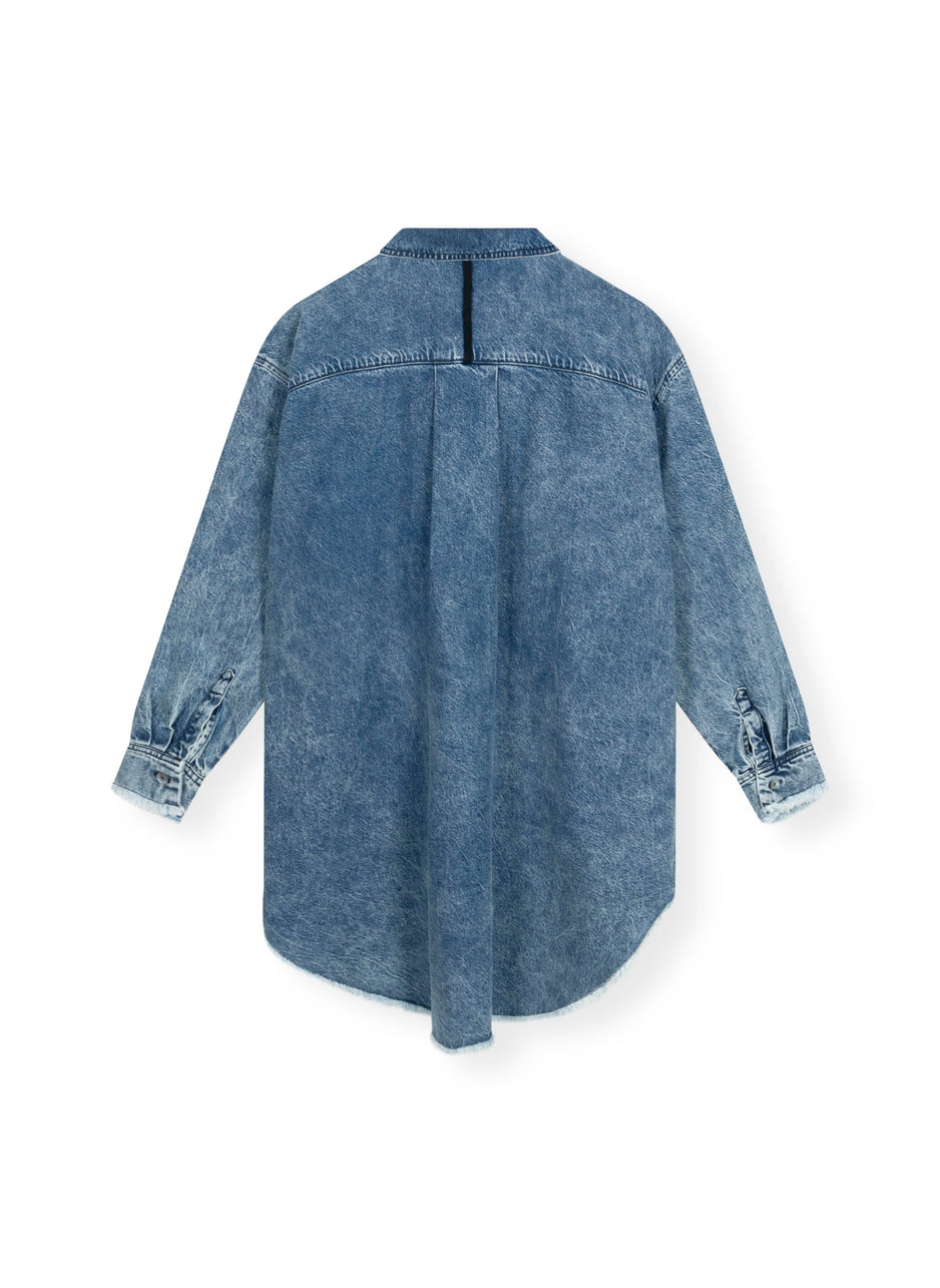 flowy denim shirt | blue denim