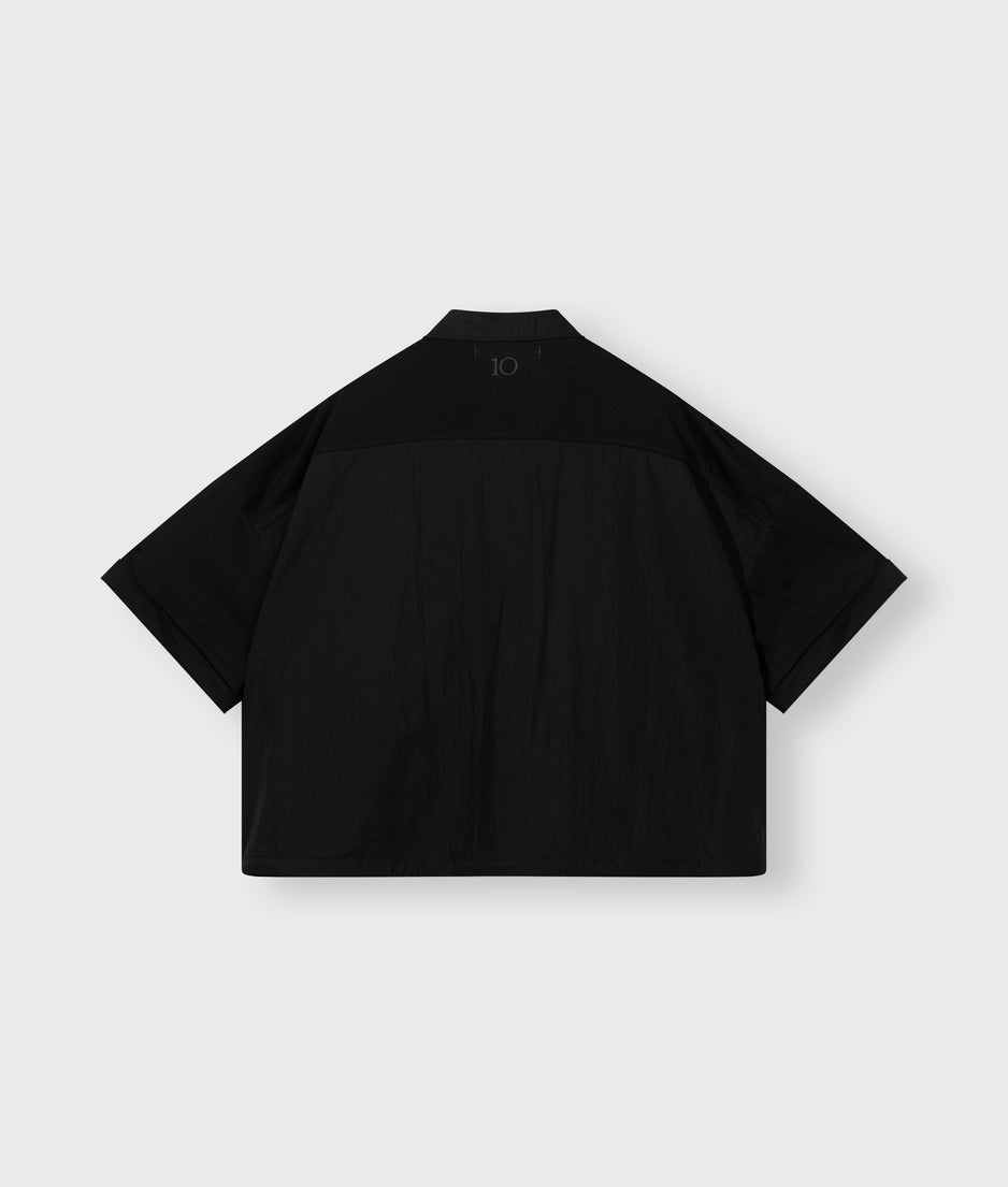 oversized utility shirt | black