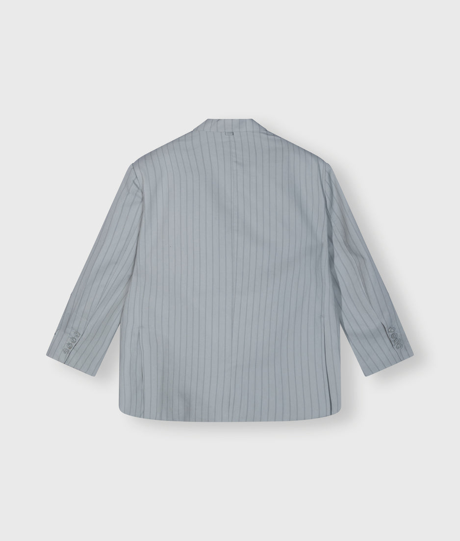 oversized pinstripe blazer | graphite