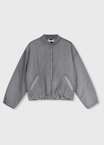 bomber jacket pinstripe | graphite