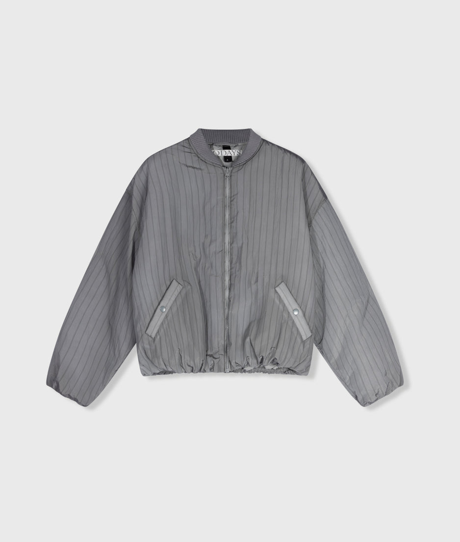 bomber jacket pinstripe | graphite