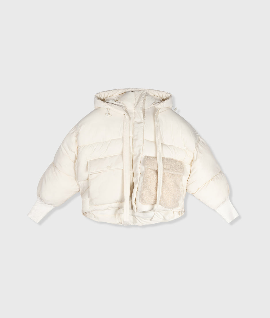 short puffer jacket | light natural