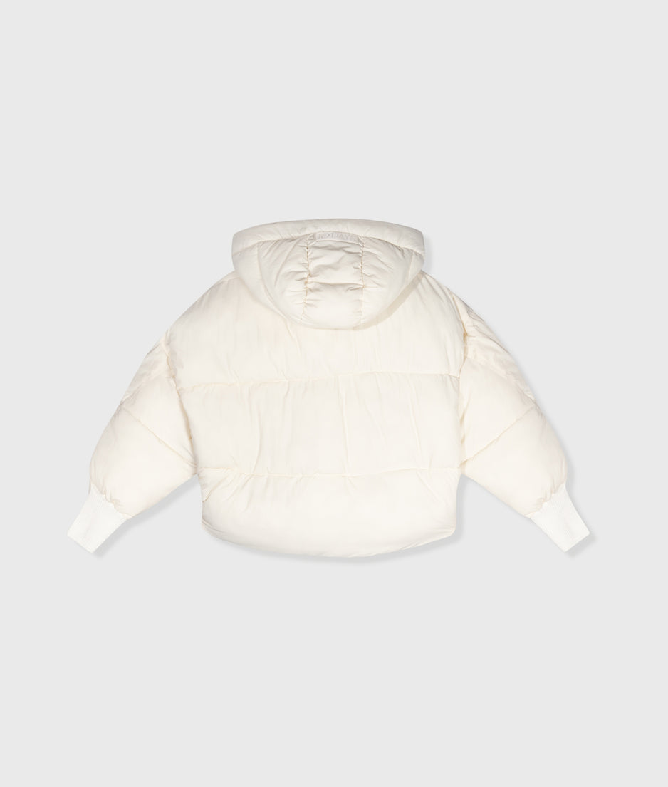 short puffer jacket | light natural