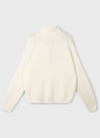 coll sweater soft knit | ecru