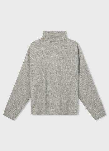 coll sweater soft knit | light grey melee