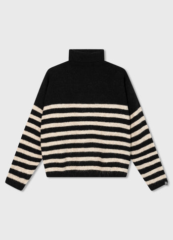 coll sweater knit stripes | black/light latte