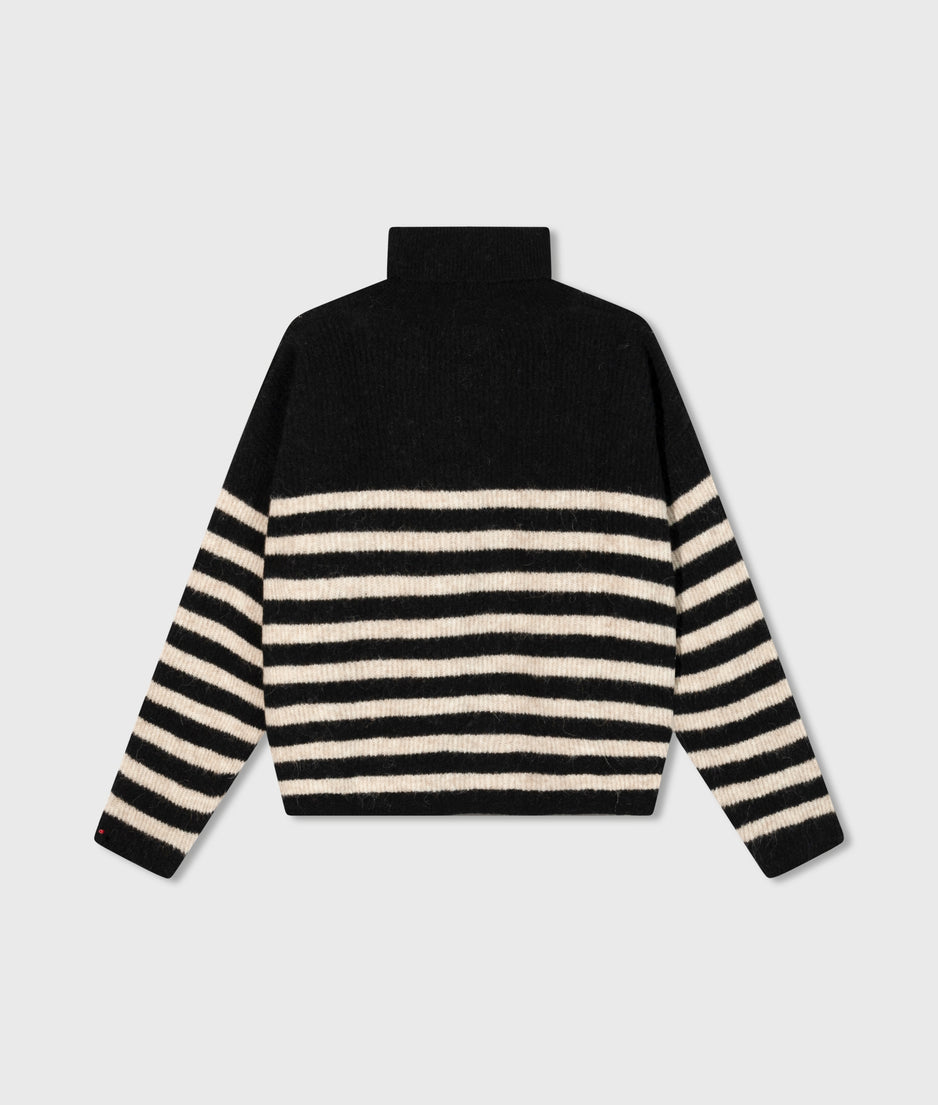 coll sweater knit stripes | black/light latte