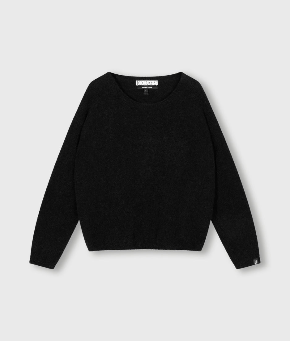 sweater soft knit | black