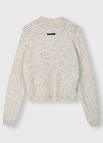 polo knit sweater | light grey melee