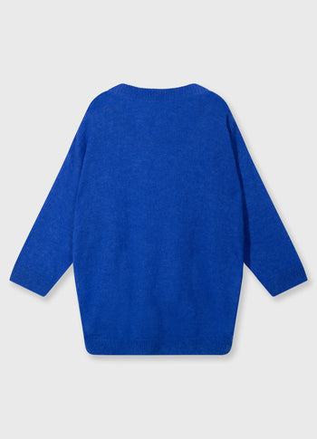 solid sweater | true blue