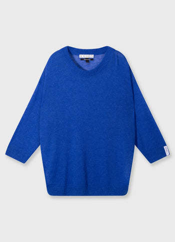 solid sweater | true blue