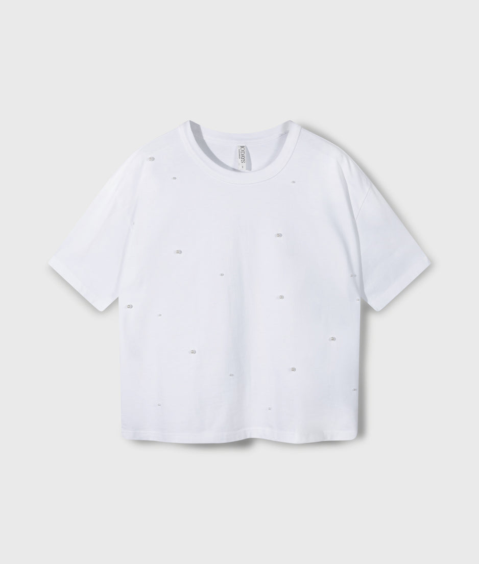 the tee pearls | white