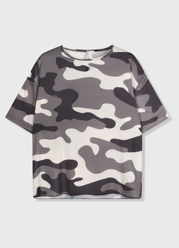 tee blouse camo | sage