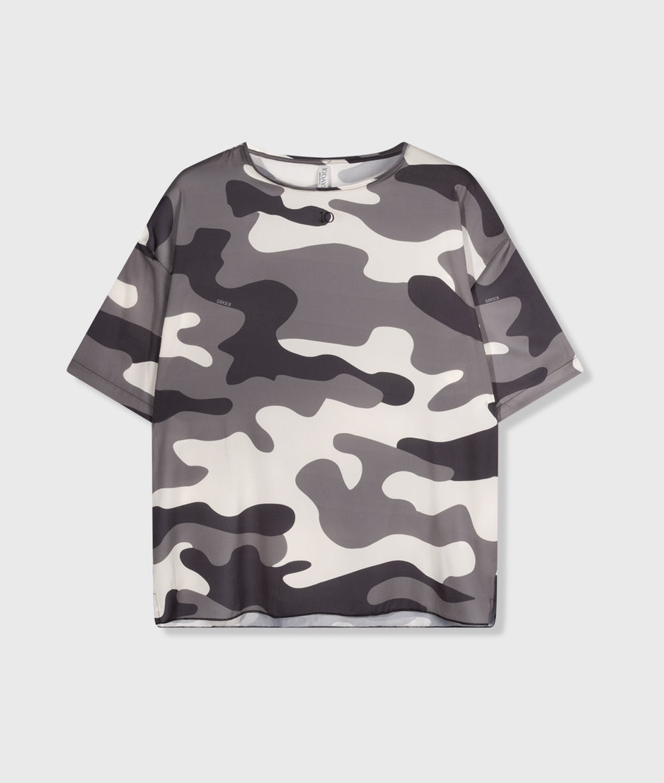 tee blouse camo | sage