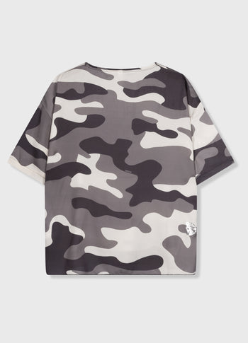 tee blouse camo | sage