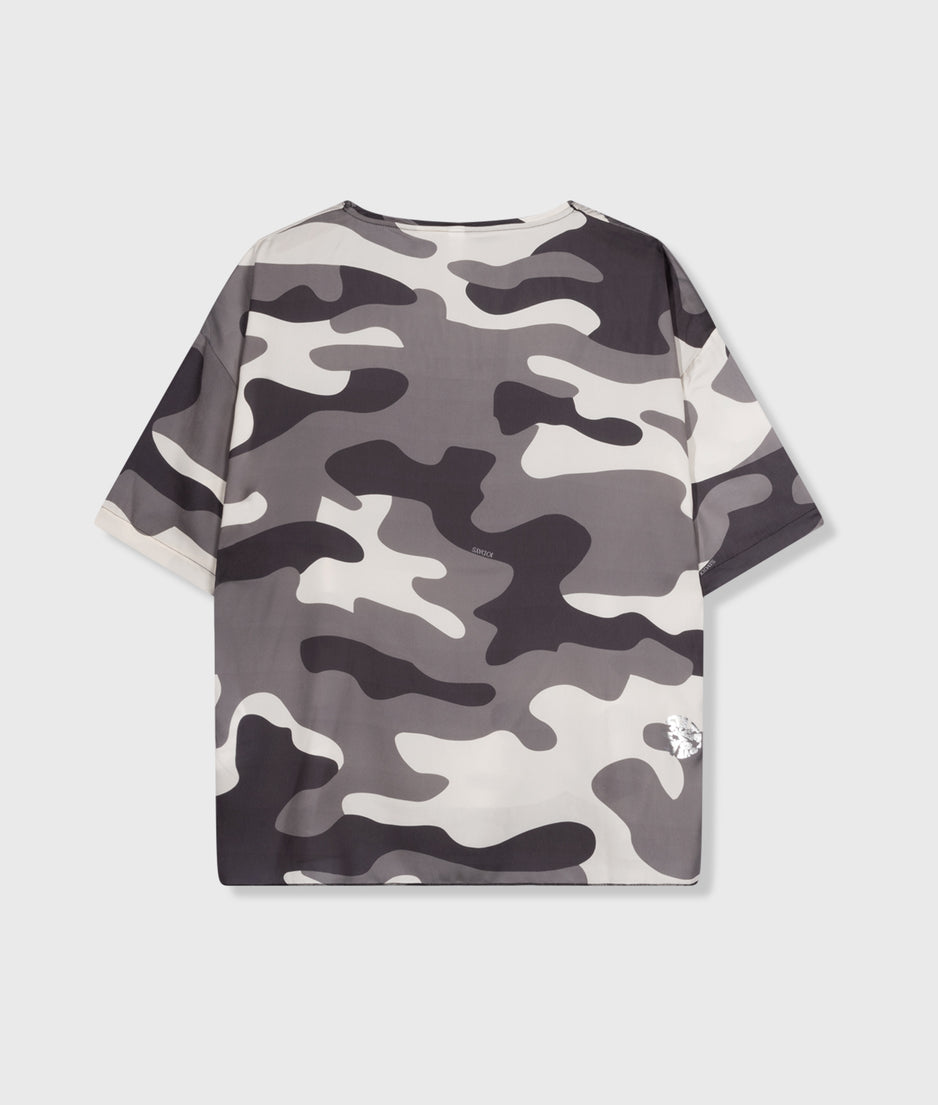 tee blouse camo | sage