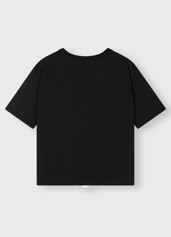 cotton tee well being | black