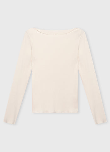 boatneck longsleeve tee | light natural