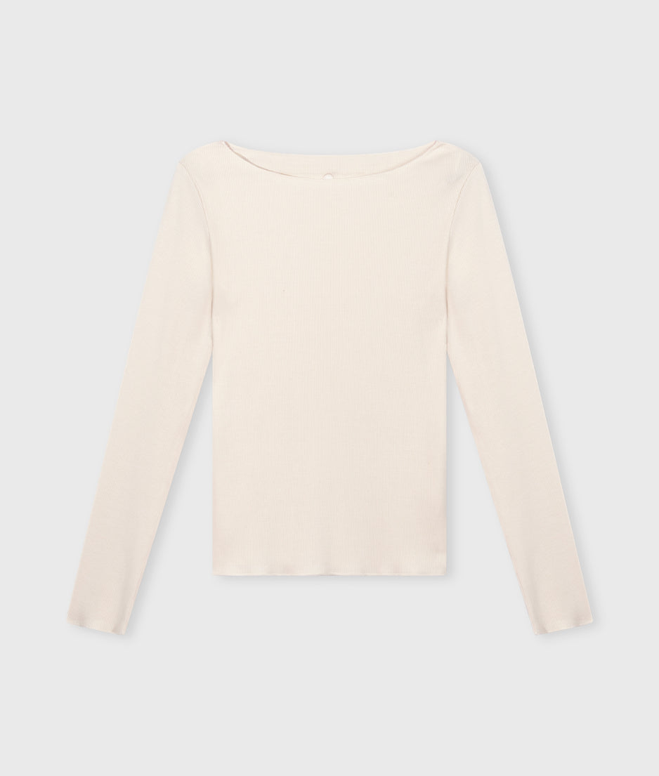 boatneck longsleeve tee | light natural