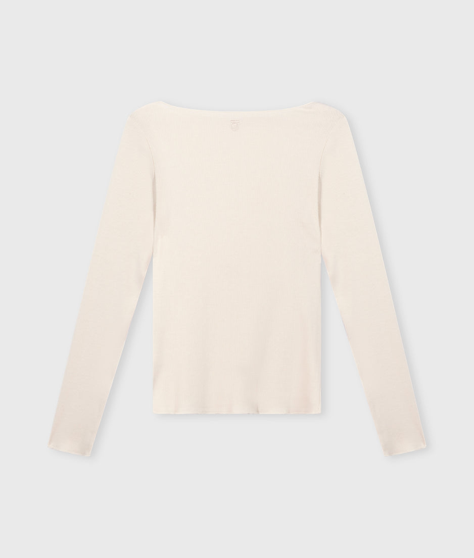 boatneck longsleeve tee | light natural