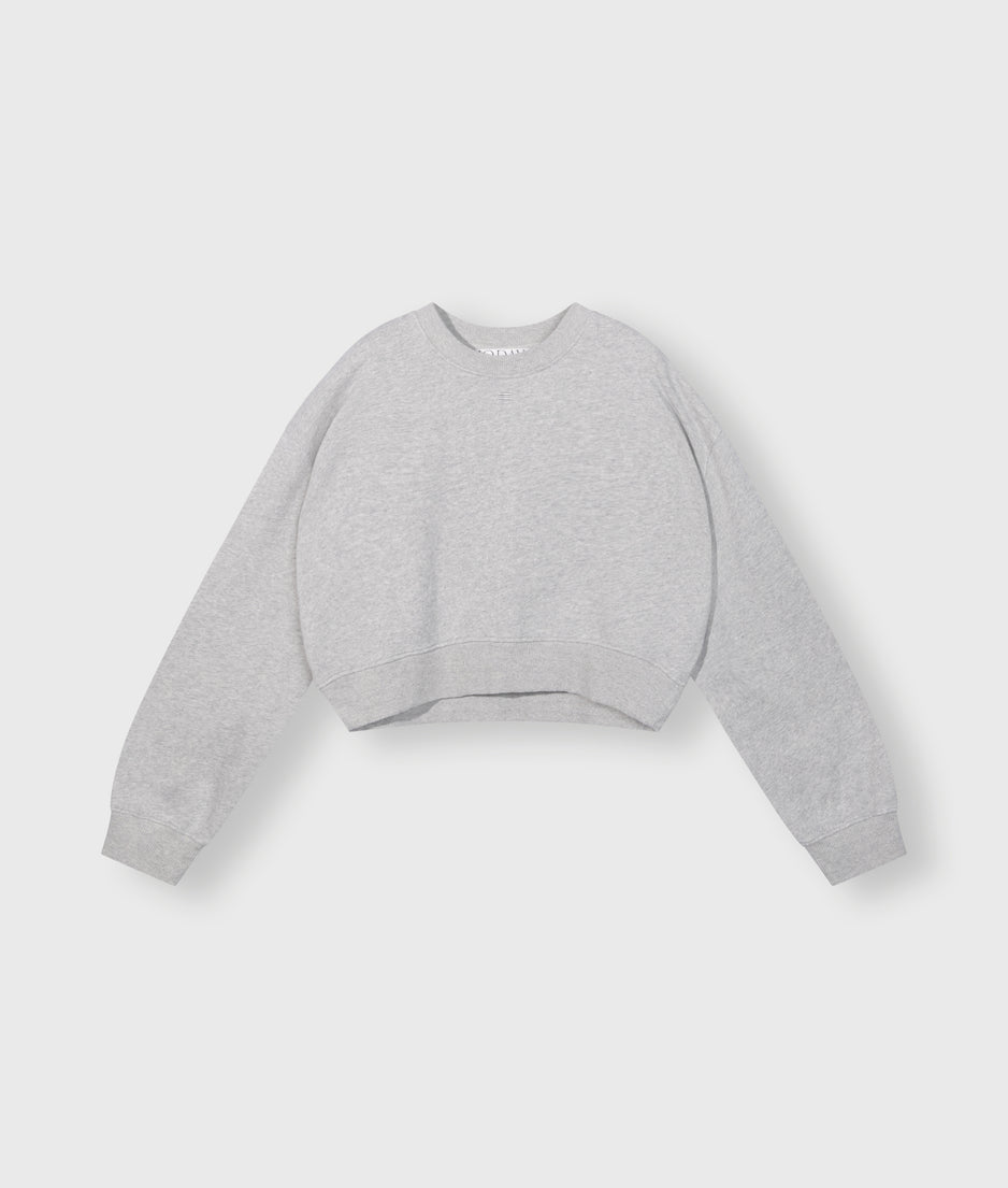 cropped sweater | light grey melee