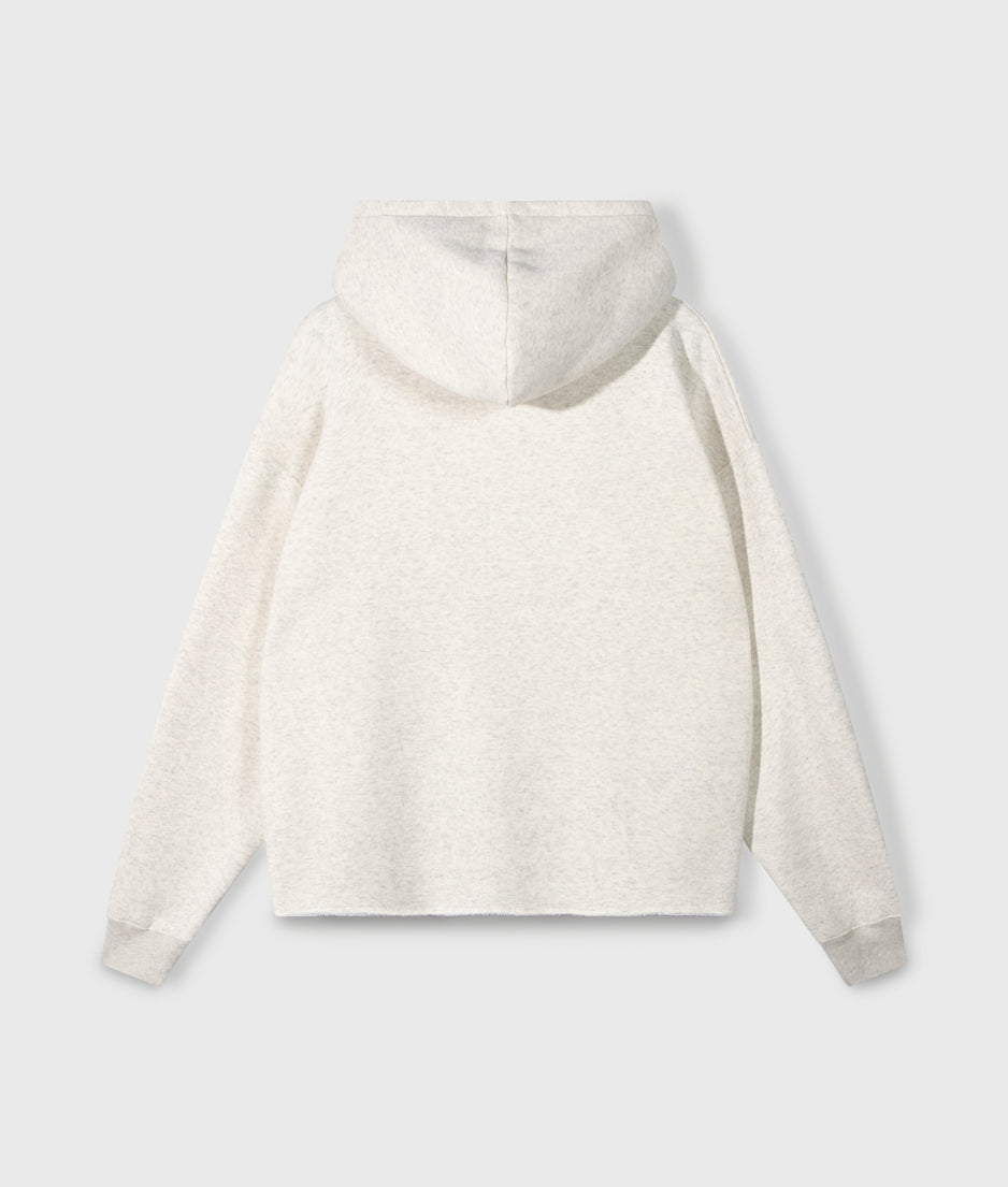 statement hoodie pearls | soft white melee