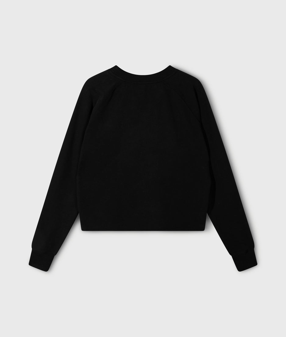 crew neck pearls | black