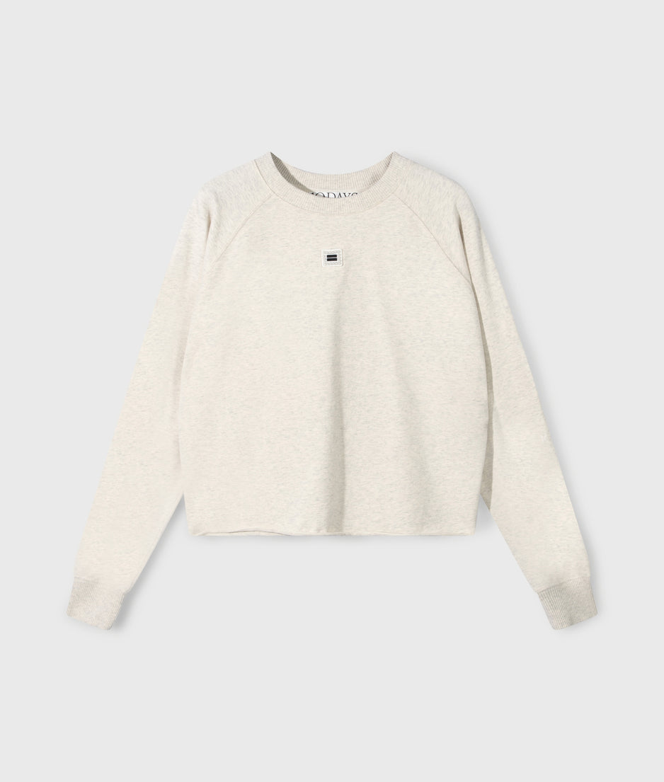 crew neck pearls | soft white melee