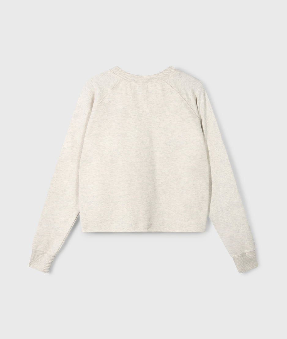 crew neck pearls | soft white melee