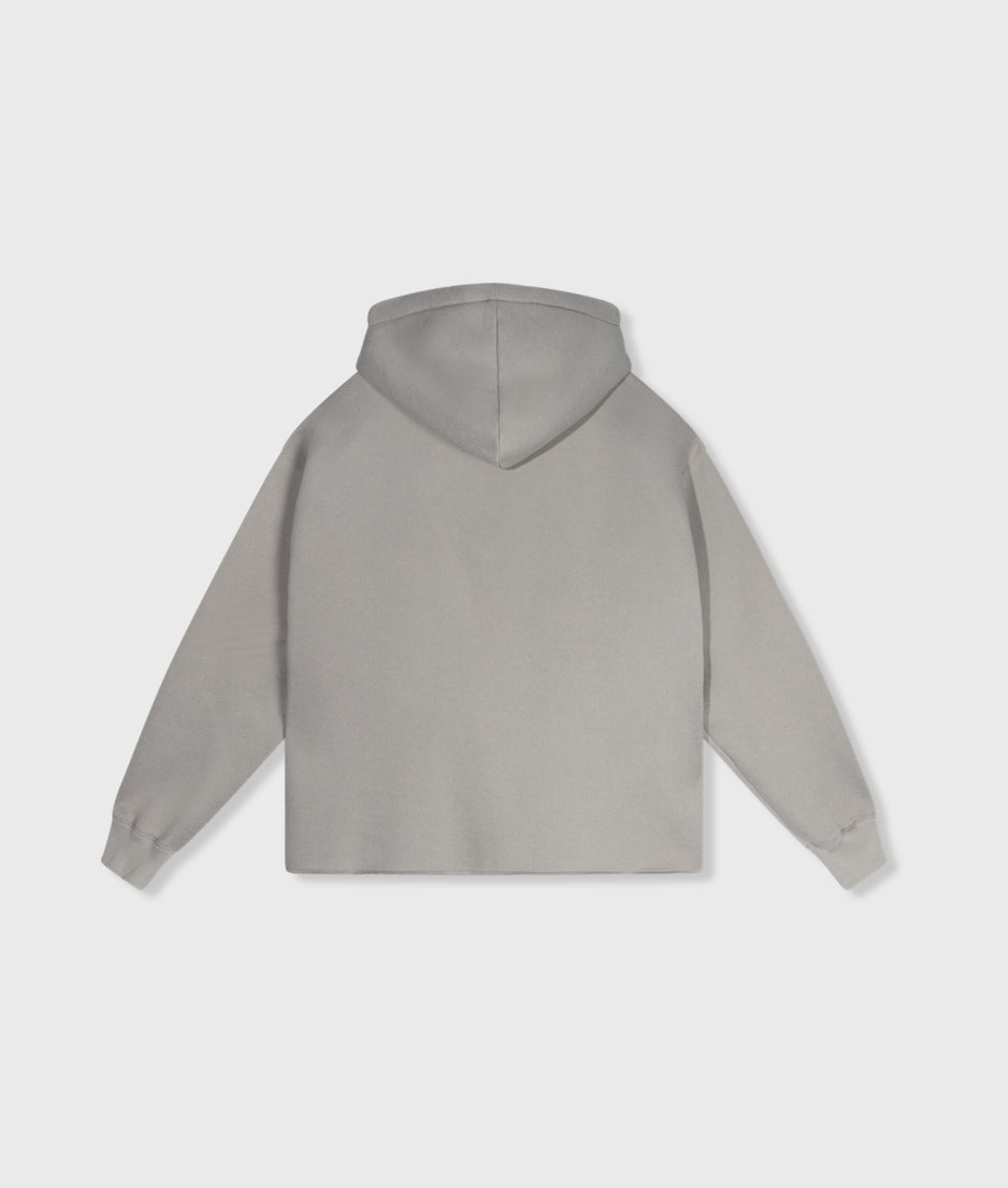 statement hoodie logo patch | graphite