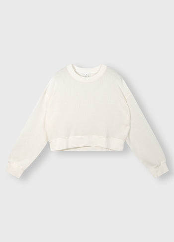 cropped sweater mesh | ecru