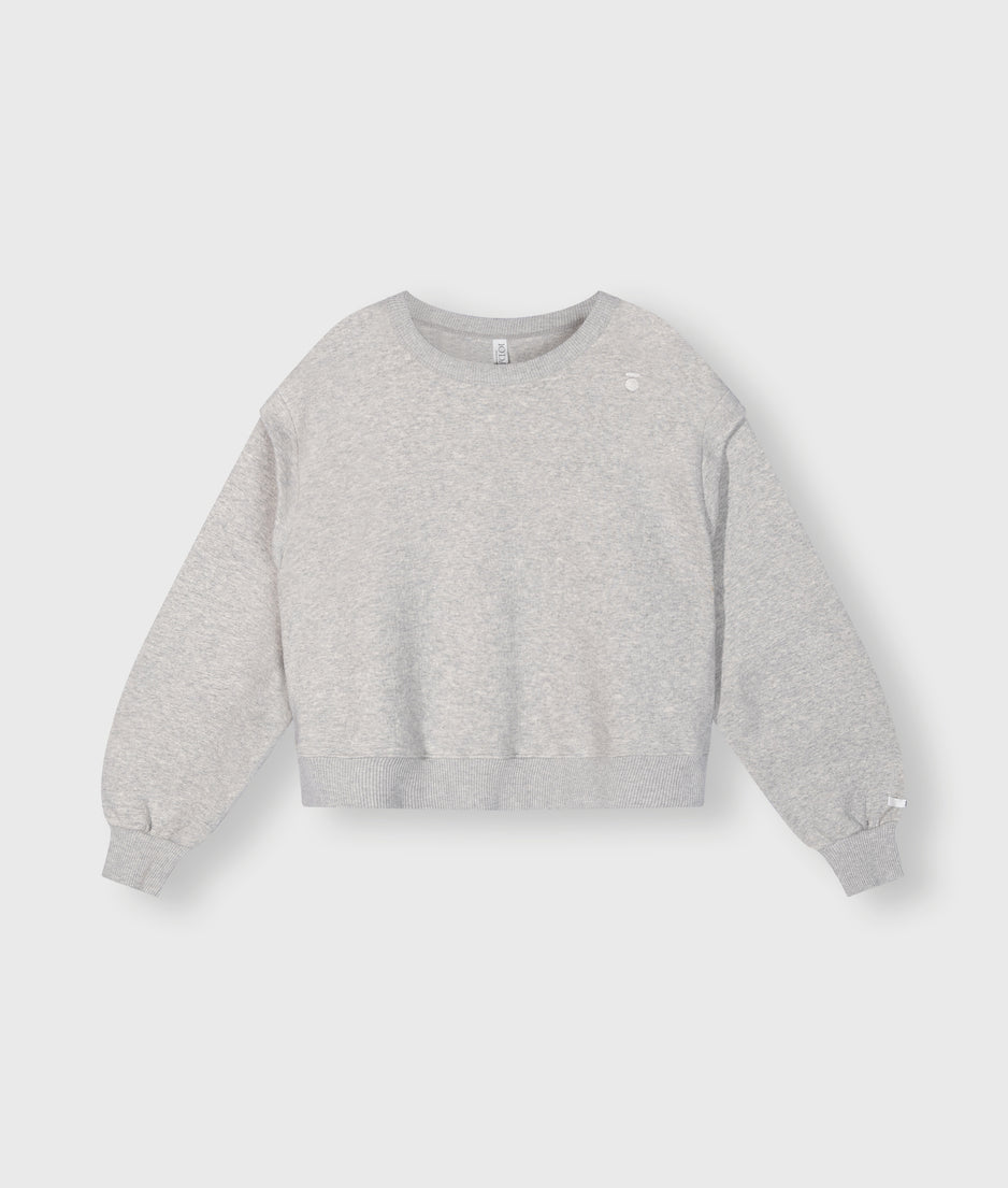 loose fit sweater | light grey melee