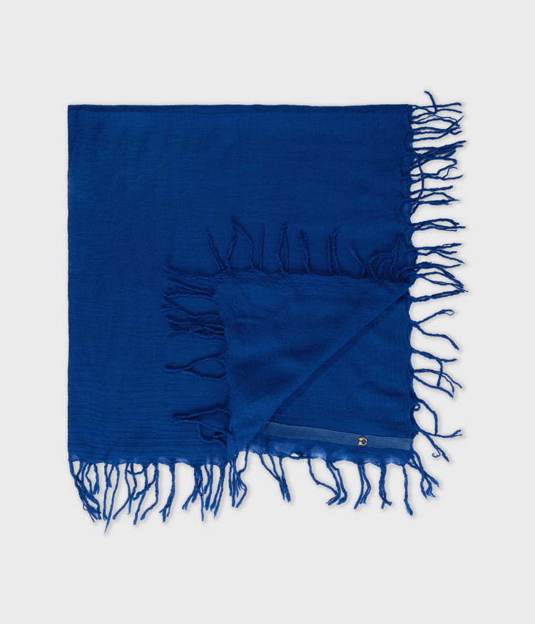 scarf wool | true blue