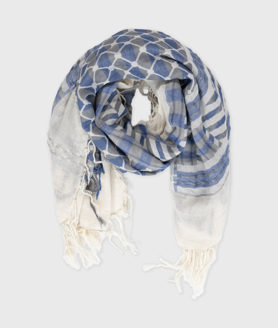 check scarf | graphite