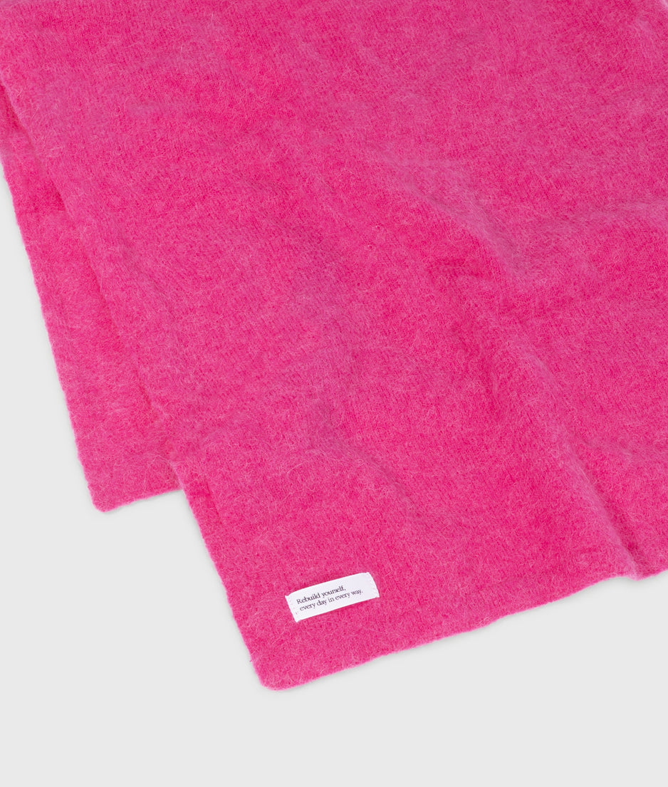 scarf soft knit | bright pink