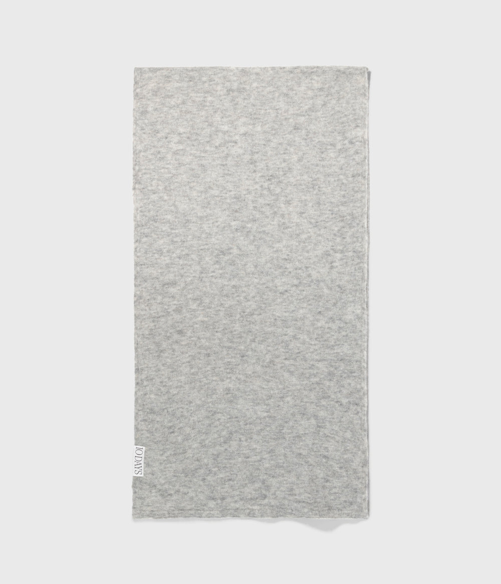 scarf soft knit | light grey melee