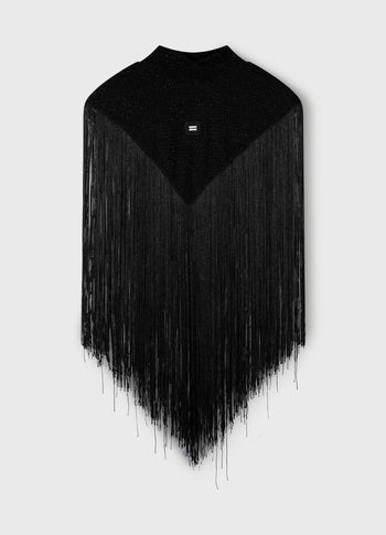 fringe top | black