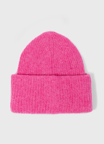 beanie soft knit | bright pink