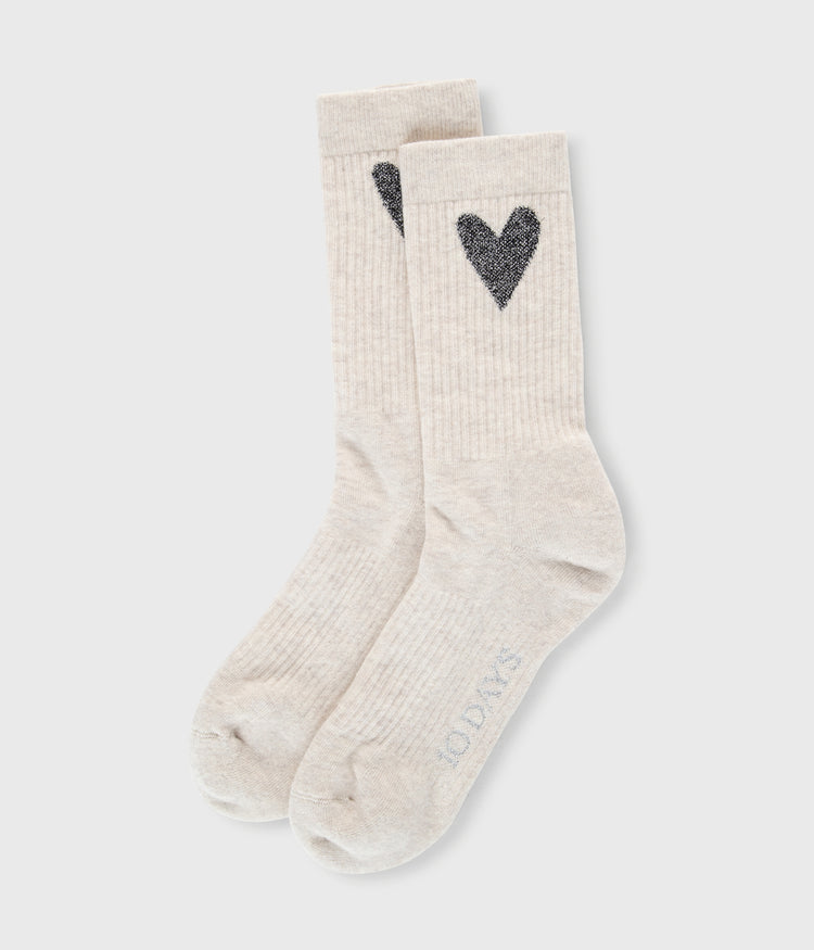 socks heart | soft white melee