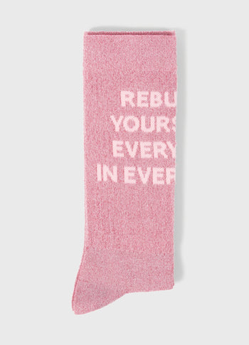 socks tagline | bright pink