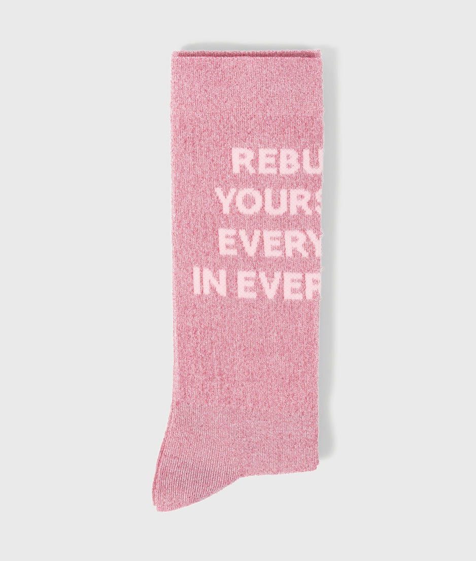 socks tagline | bright pink