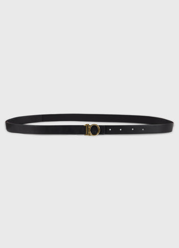 monogram belt | black