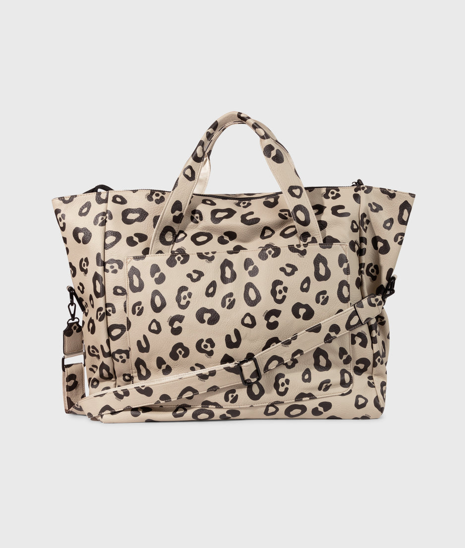 weekend bag leopard | oyster