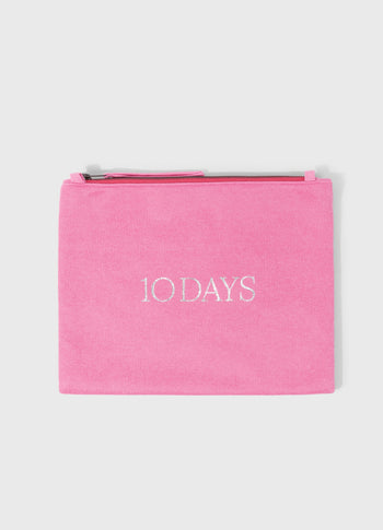 padded pouch | bright pink