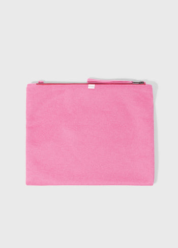 padded pouch | bright pink