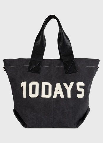 canvas shopper | black