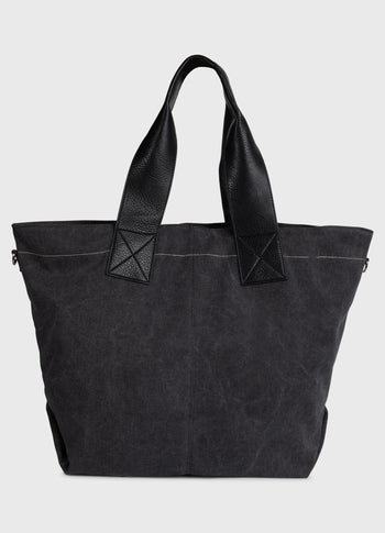 canvas shopper | black