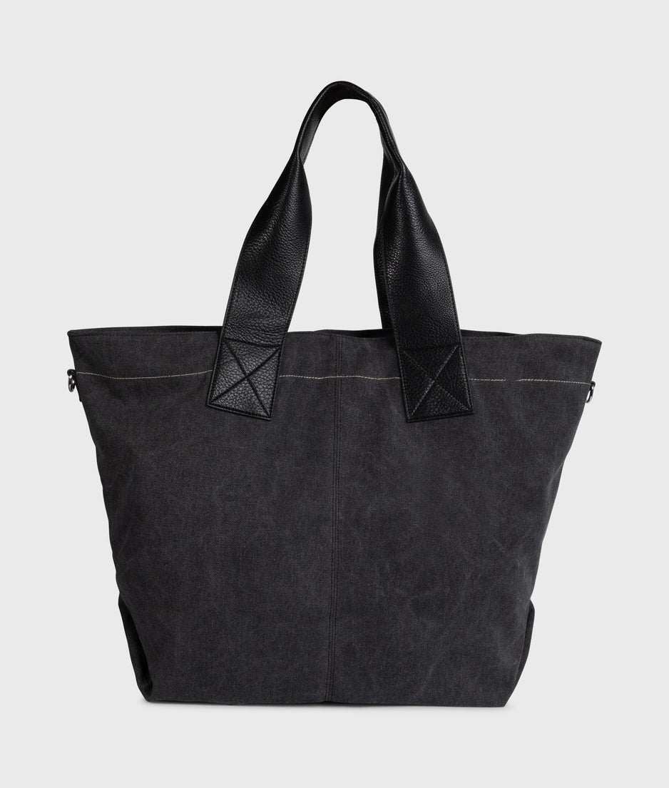 canvas shopper | black