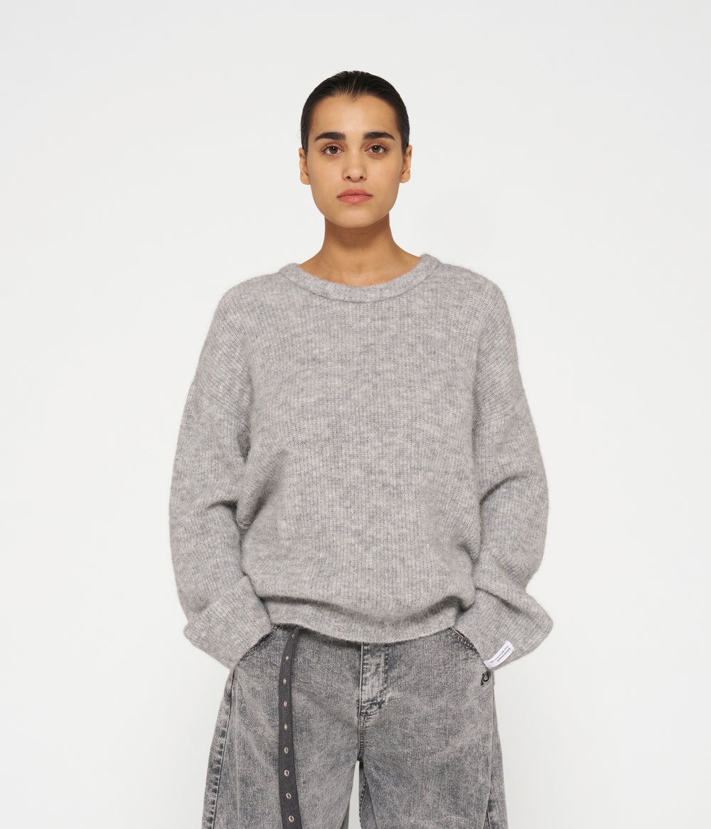 sweater rib knit | light grey melee